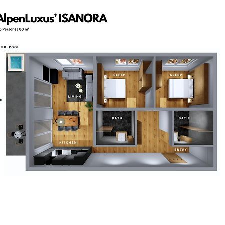 Isanora - Garden & Private Whirlpool By Alpenluxus Appartements 푸겐 외부 사진
